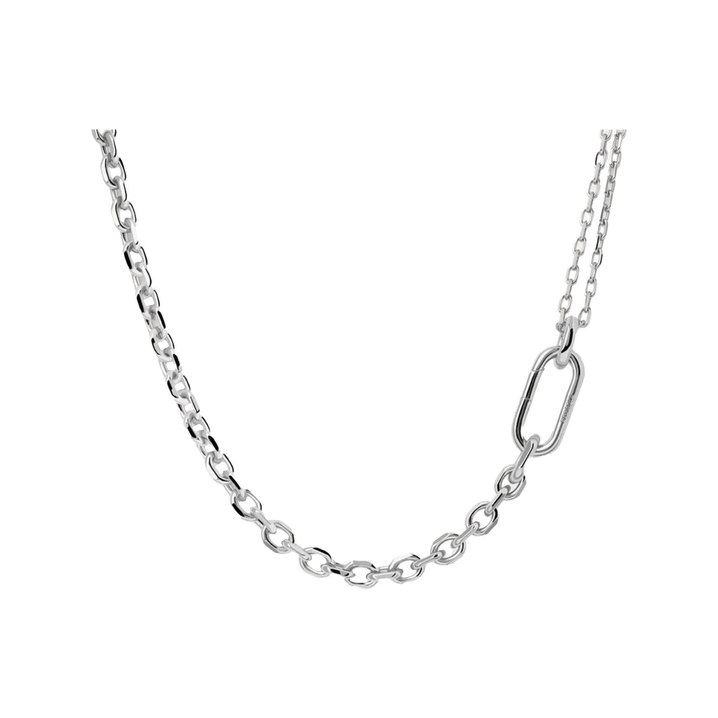 The Vesta Chain necklace in silver colour from the brand P D PAOLA