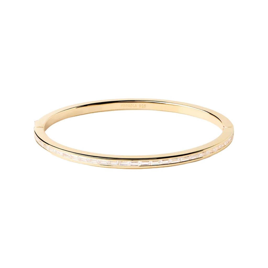 The Viena Bangle bracelet in gold and clear colours from the brand P D PAOLA