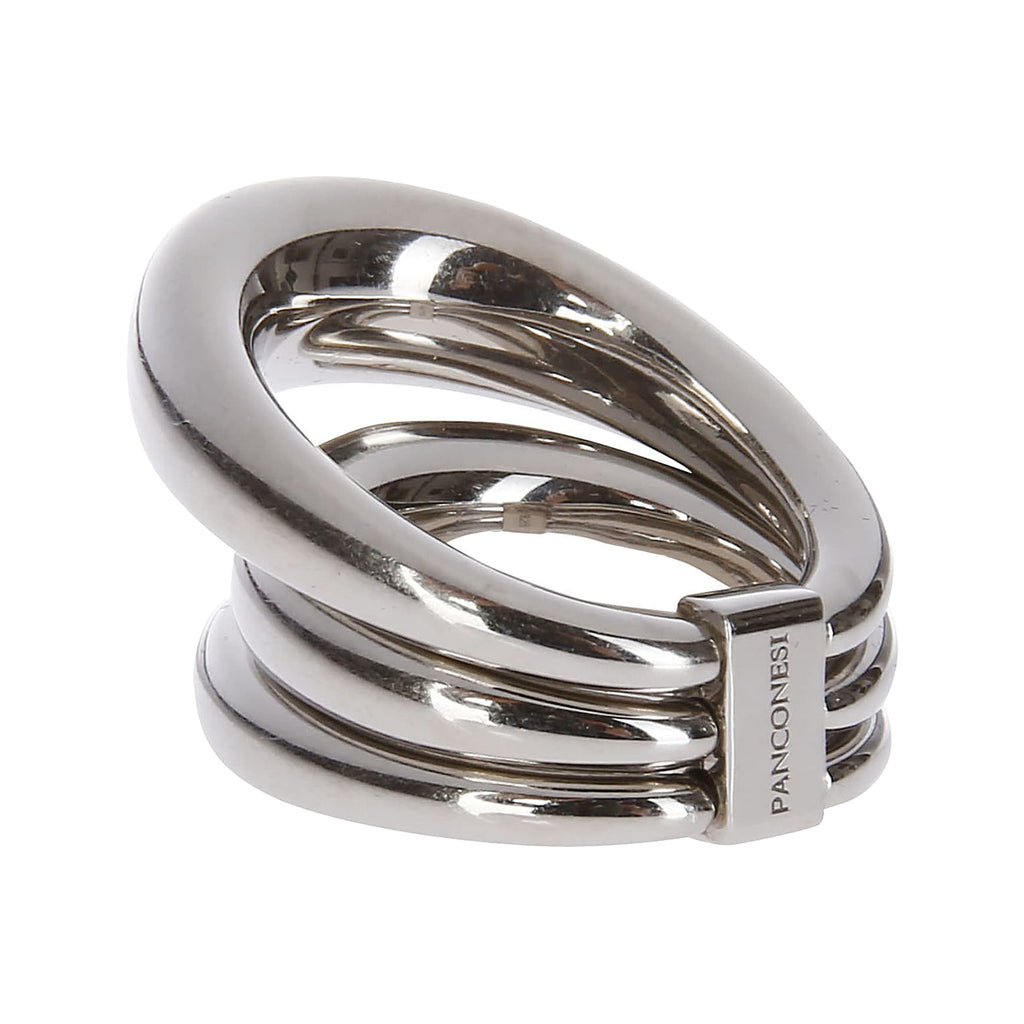 The Blow Up Solar ring in silver colour from the brand PANCONESI