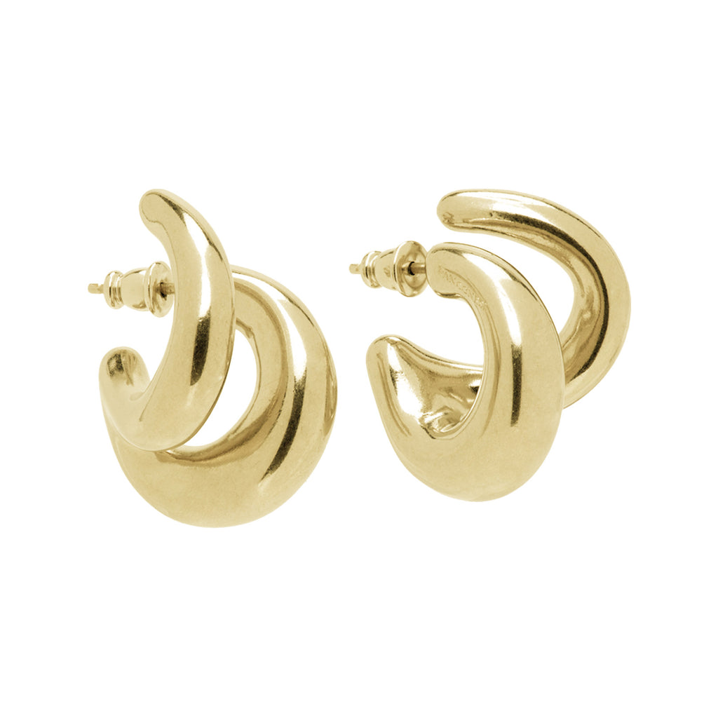 The Blow Up Stellar earrings in gold colour from the brand PANCONESI