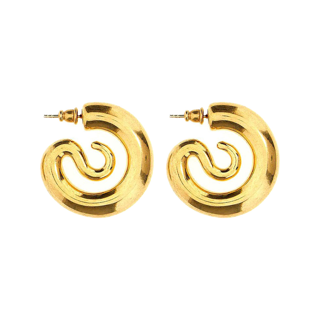 The Serpent hoop earrings in gold colour from the brand PANCONESI