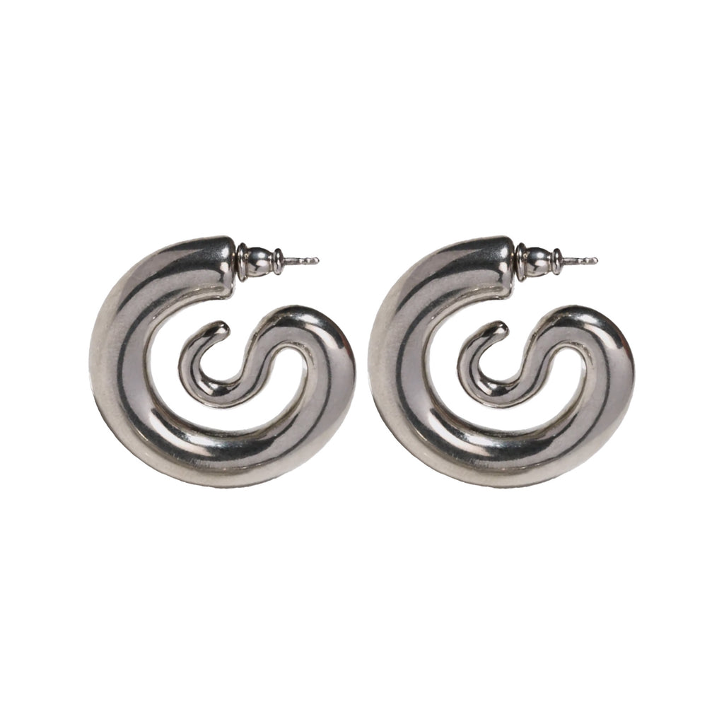 The Serpent hoop earrings in silver colour from the brand PANCONESI