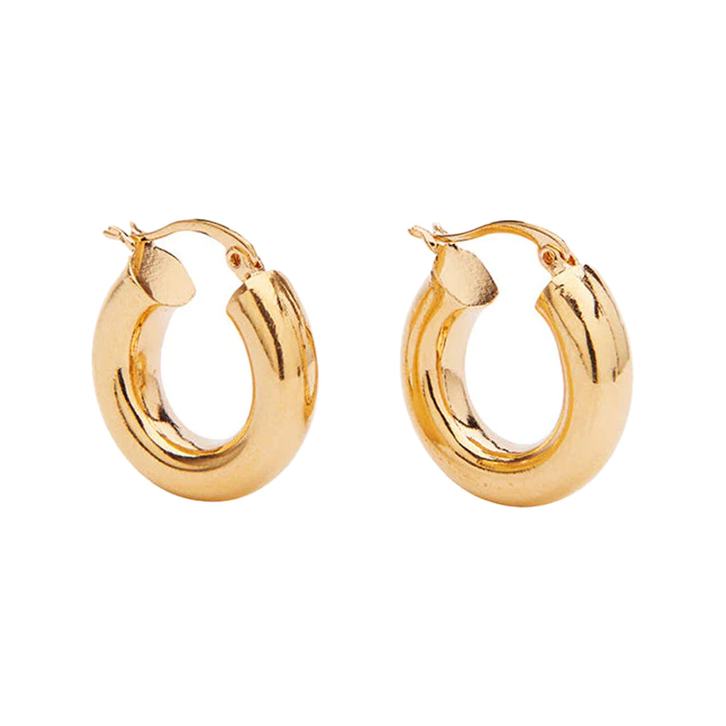 The Amanda X hoop earrings in gold colour from the brand PICO COPENHAGEN