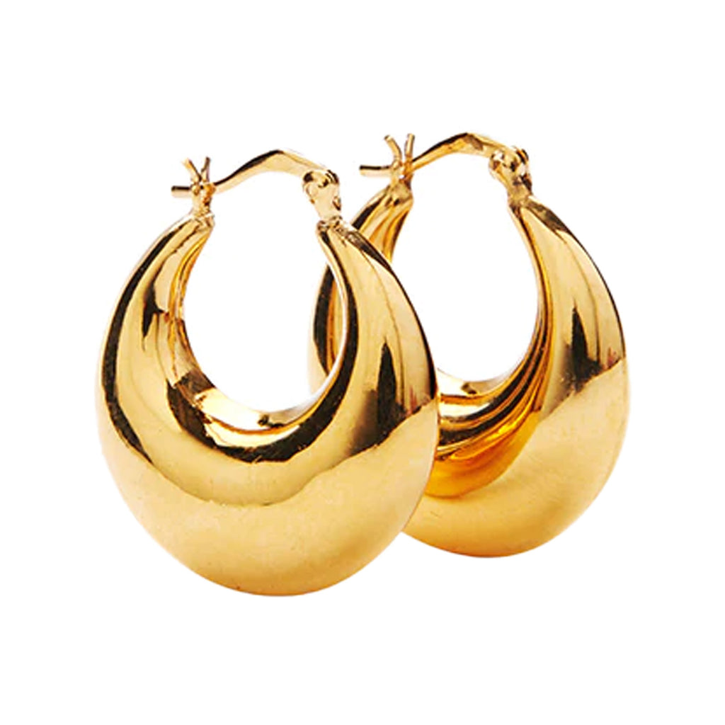 The Simi medium hoop earrings in gold colour from the brand PICO COPENHAGEN