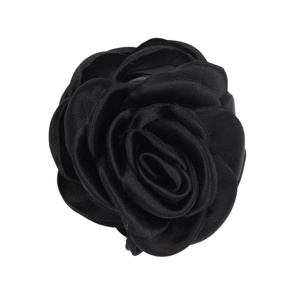 The small satin rose clawa clip in black colour from the brand PICO