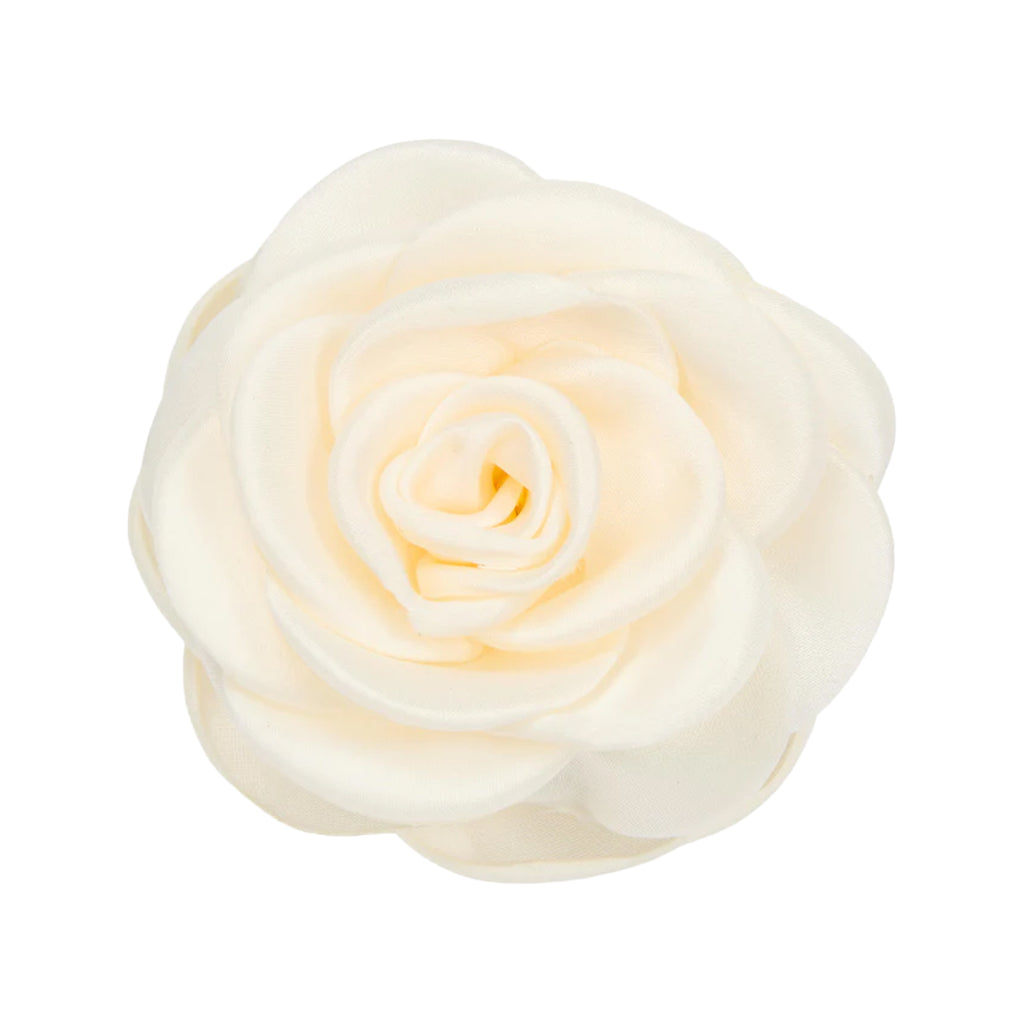 The small satin rose claw clip in ivory colour from the brand PICO