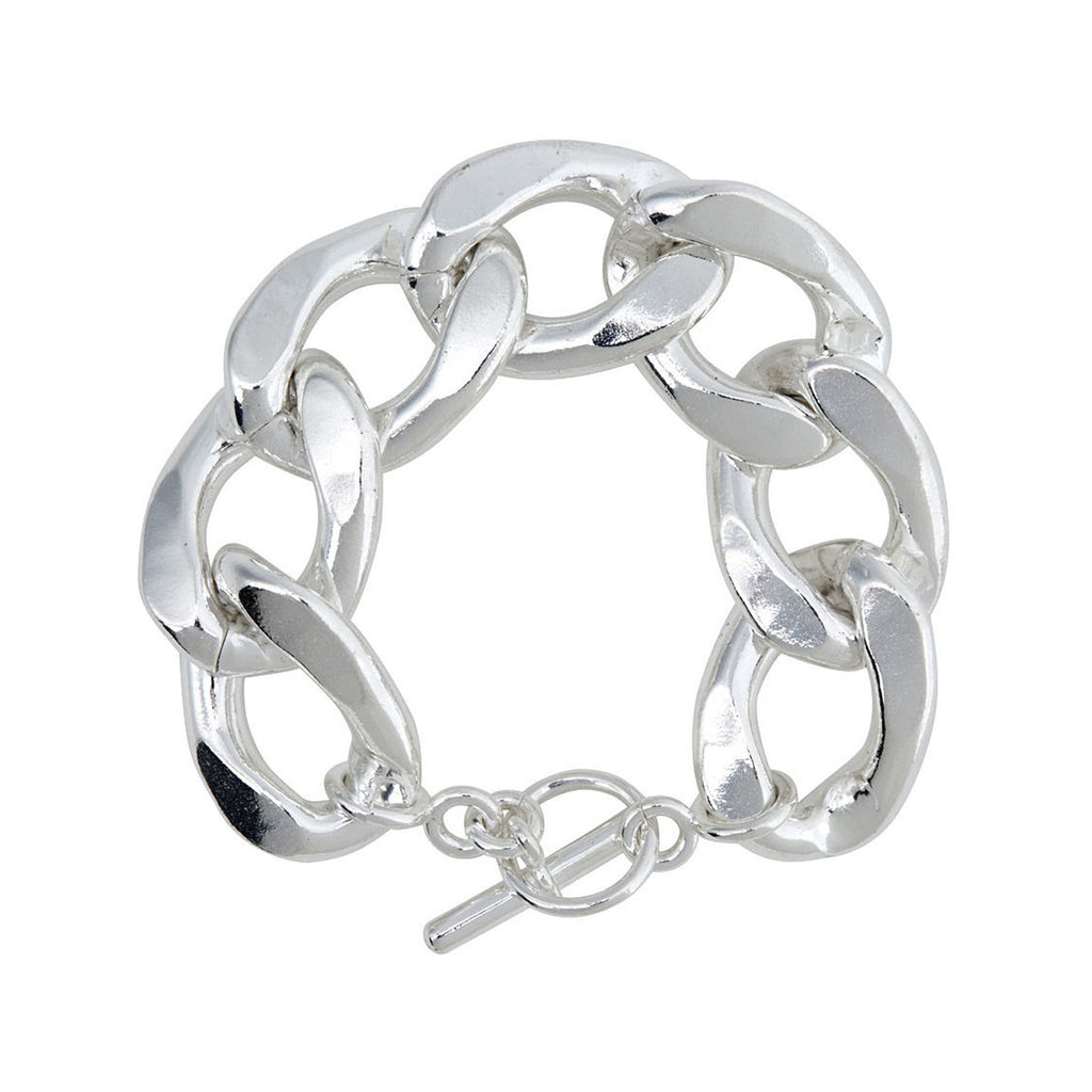 The grand bold bracelet in silver colour from the brand SASKIA DIEZ