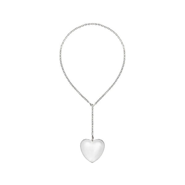 The Small Heart chain necklace in silver and clear colours from the brand THE GOOD STATEMENT