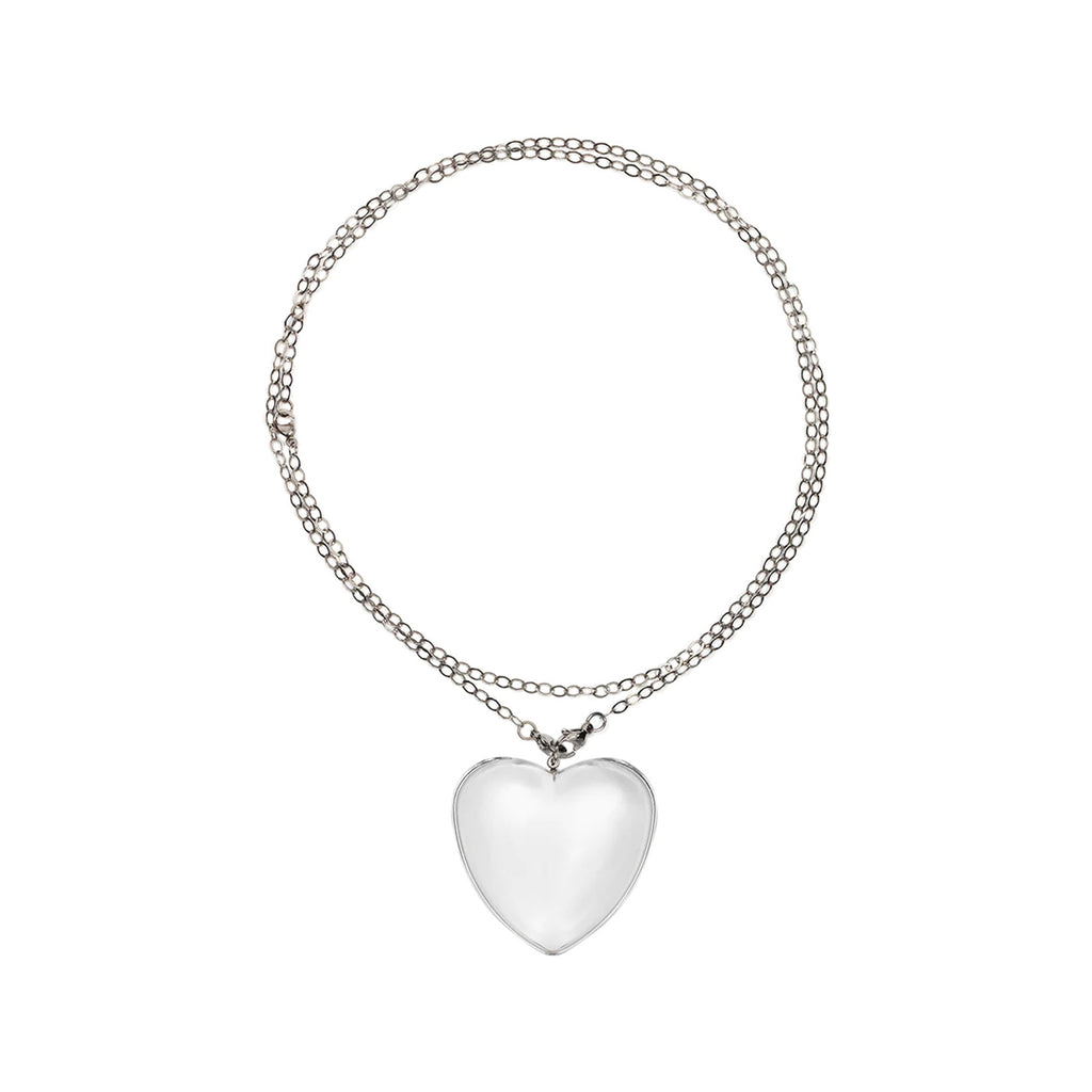 The Small Heart chain necklace in silver and clear colours from the brand THE GOOD STATEMENT