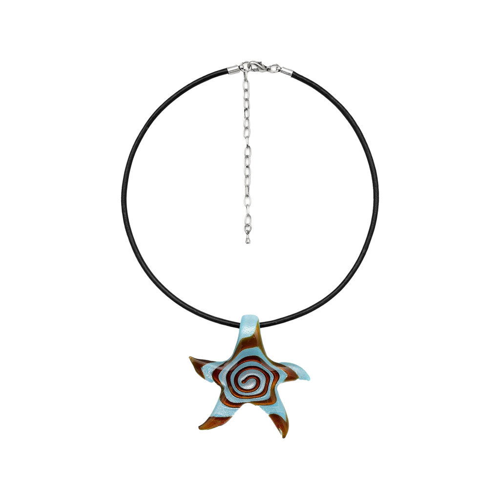 The Spirit Star necklace in brown and blue colours from the brand THE GOOD STATEMENT